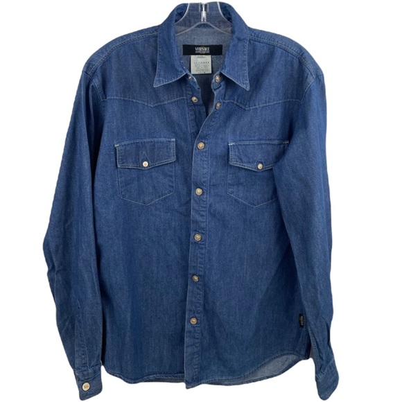 Versace Jeans Collection Other - VINTAGE VERSACE JEAN COUTURE ITTIERRE Men’s Denim Jean Shirt Size M